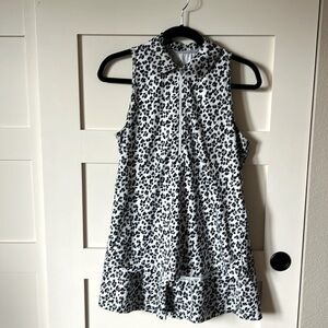 Jofit Black and White Sleeveless Top